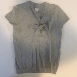 Short sleeve sweater w/bow